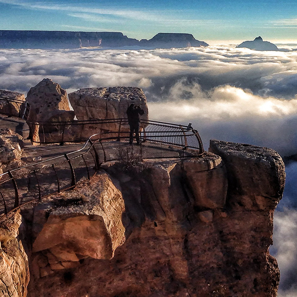 An inversion at Grand Canyon National Park, photo by National Park Service