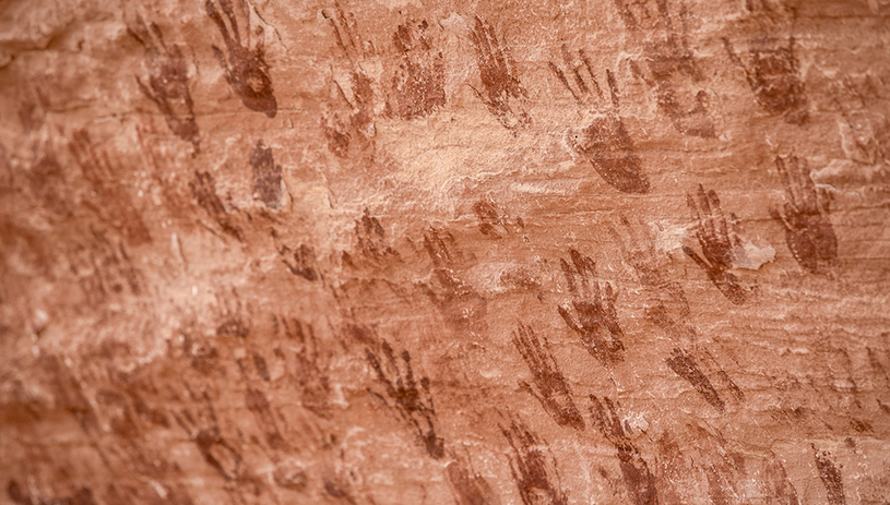 Handprints in Bears Ears National Monument. ED MOSS