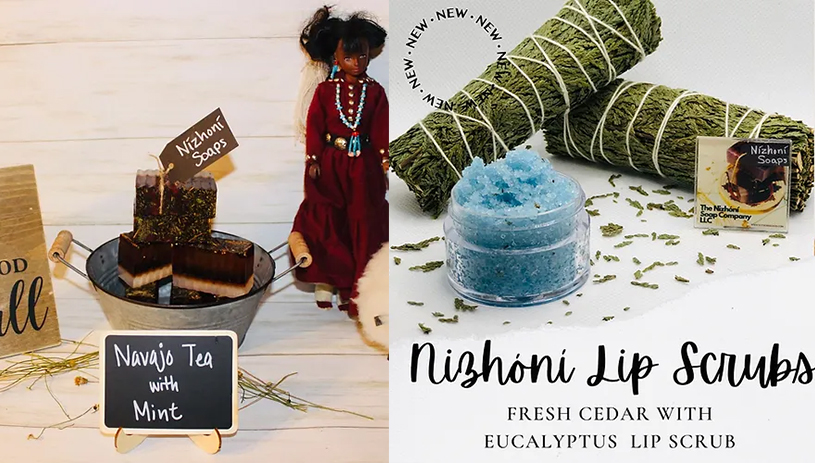 Navajo Tea soap and lib scrub by Nizhoni Soap