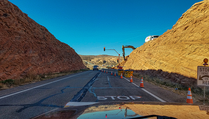 Highway 160 along the haul route, near mile marker 429. TIM PETERSON