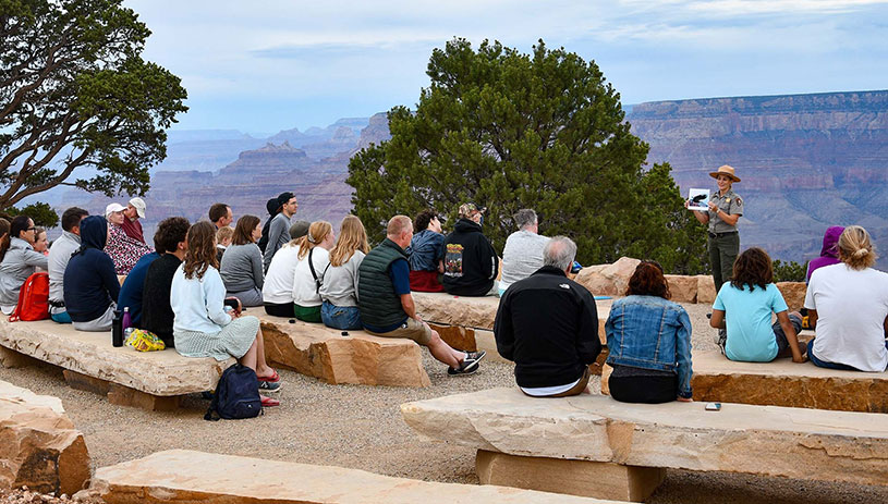 A ranger talk at Desert View, Grand Canyon National Park