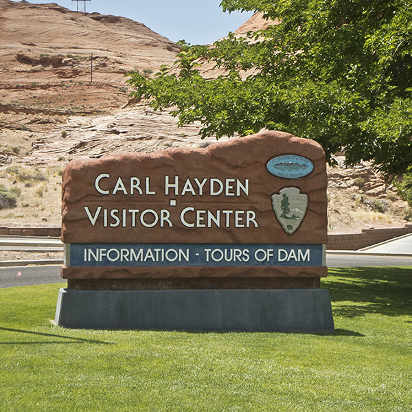 Carl hayden visitor center sign