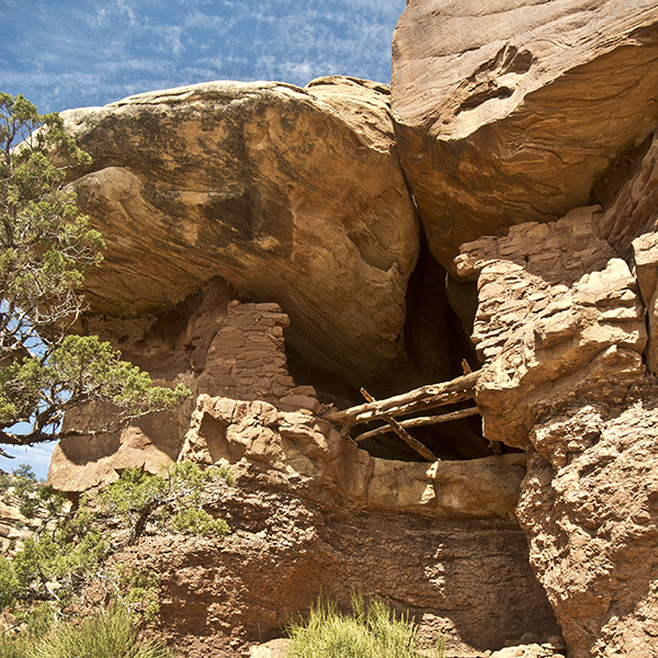 An archaeological site in Bears Ears, Utah