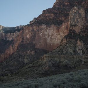 A view of Grand Canyon cliffs from the Tonto Trail