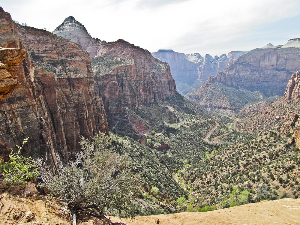 The view from the top of the Canyon Overlook Trail