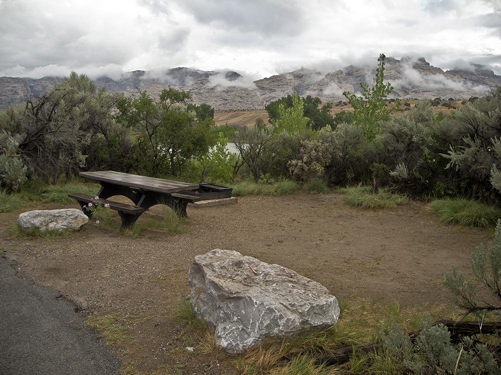 An empty campsite