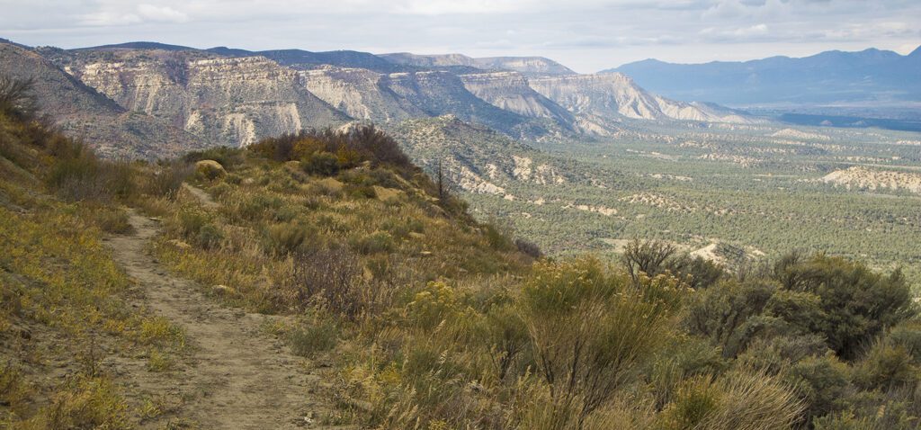 A view from Knife Edge Trail of the Mancos valley