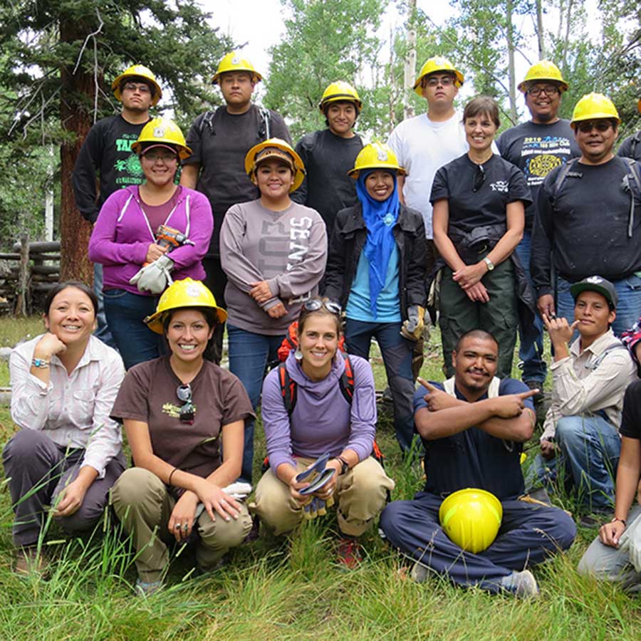 A group shot of the Hopi people who participated in the springs restoration project on the North Rim Ranches