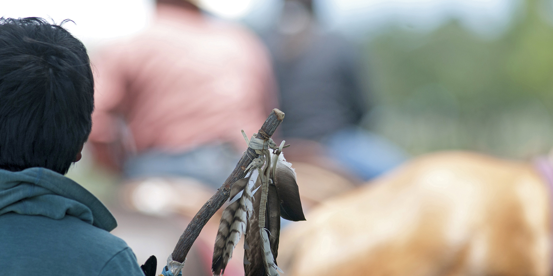 A man at a Bears Ears gathering